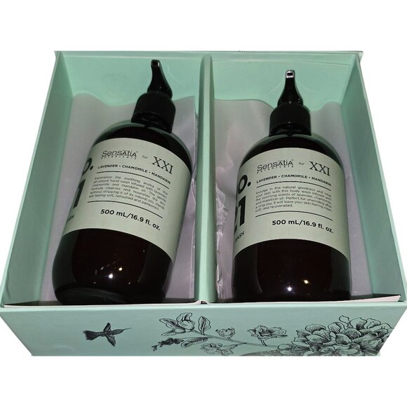 Sensatia Botanicals XXI Hand & Body Wash Set Lavender Chamomile Mandarin 500 ml - Picture 2 of 3